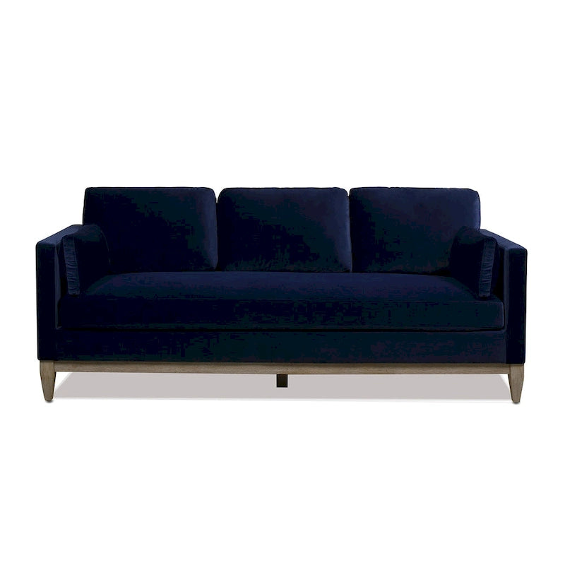 Canapé 3 places en velours à accoudoirs droits de 213 cm, 6 coloris