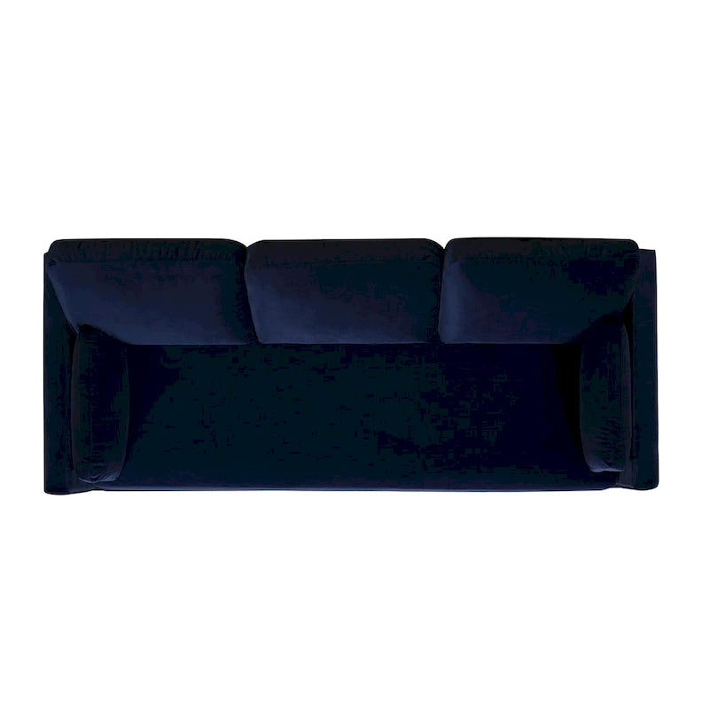 Canapé 3 places en velours à accoudoirs droits de 213 cm, 6 coloris
