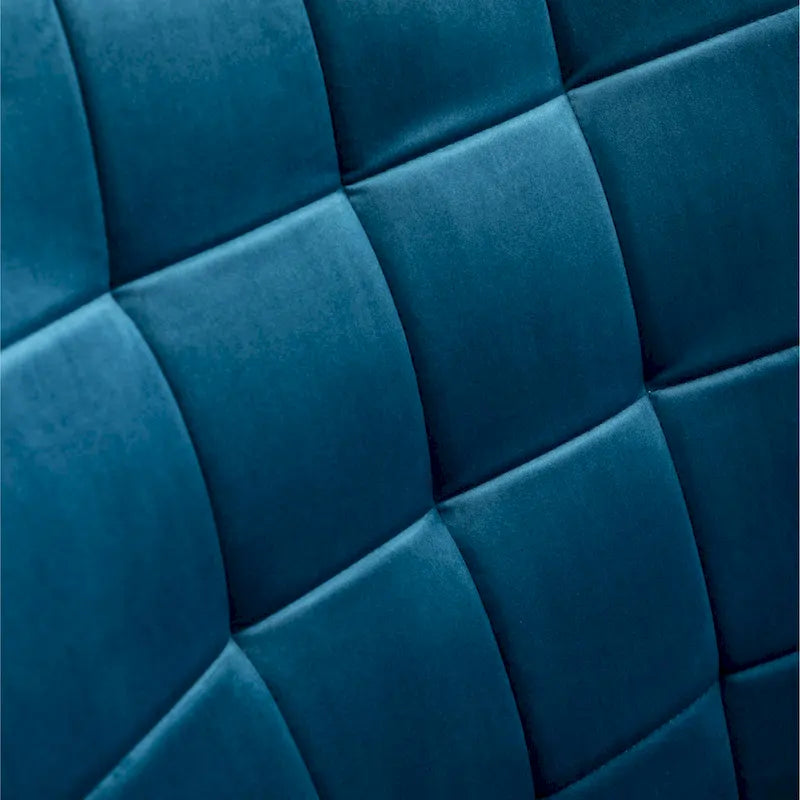 Fauteuil d'appoint capitonné en velours avec ottoman – Jaune / Mauve / Bleu / Gris, 1 place