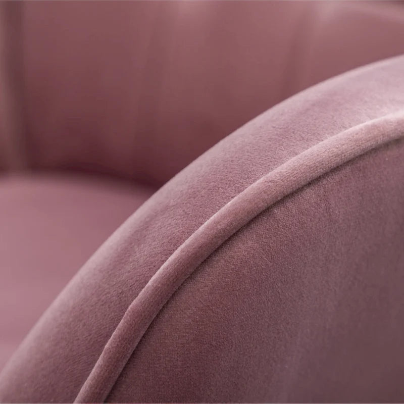 Fauteuil d'appoint capitonné en velours avec ottoman – Jaune / Mauve / Bleu / Gris, 1 place