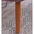 Fauteuil d'appoint capitonné en velours avec ottoman – Jaune / Mauve / Bleu / Gris, 1 place