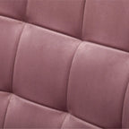 Fauteuil d'appoint capitonné en velours avec ottoman – Jaune / Mauve / Bleu / Gris, 1 place