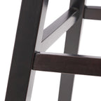 Tabourets de bar pivotants capitonnés marron et noyer, ensemble de 2