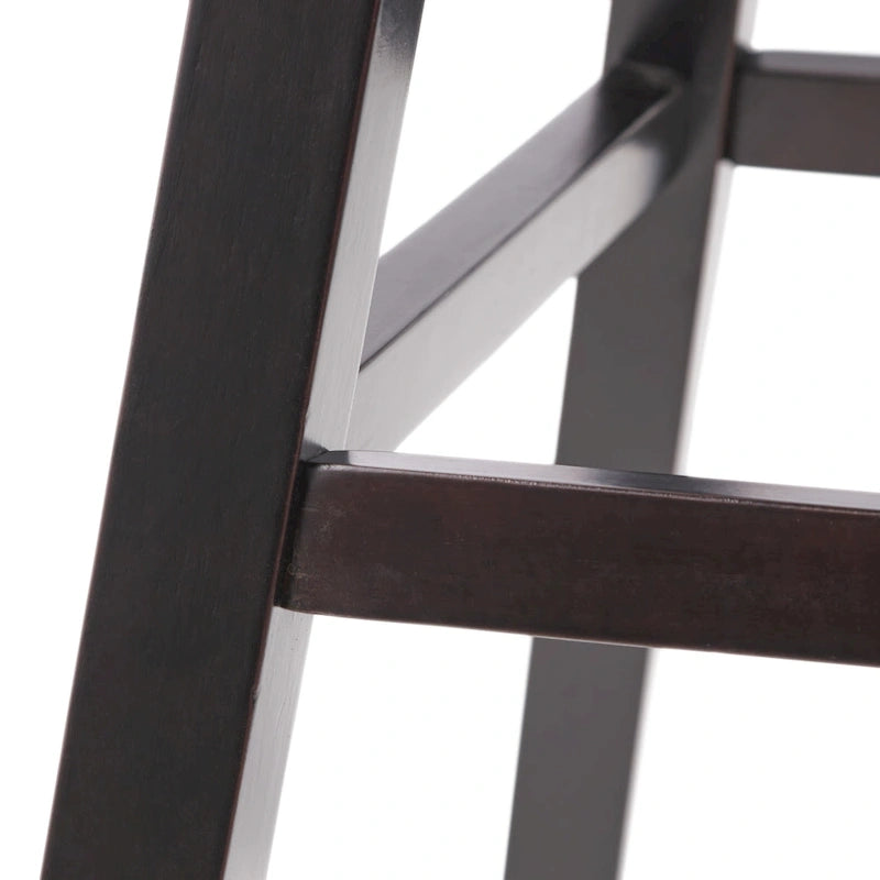 Tabourets de bar pivotants capitonnés marron et noyer, ensemble de 2