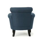 Fauteuil Club en Tissu avec Clous Décoratifs, 1 Place, Couleurs Café / Vin / Bleu Marine / Bleu Acier