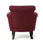 Fauteuil Club en Tissu avec Clous Décoratifs, 1 Place, Couleurs Café / Vin / Bleu Marine / Bleu Acier