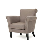 Fauteuil Club en Tissu avec Clous Décoratifs, 1 Place, Couleurs Café / Vin / Bleu Marine / Bleu Acier