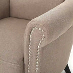 Fauteuil Club en Tissu avec Clous Décoratifs, 1 Place, Couleurs Café / Vin / Bleu Marine / Bleu Acier
