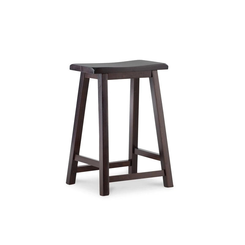 Tabouret de bar selle sans dossier marron foncé – Unité