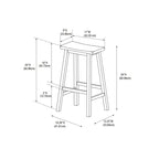 Tabouret de bar selle sans dossier marron foncé – Unité