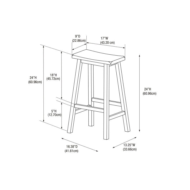 Tabouret de bar selle sans dossier marron foncé – Unité