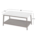Table basse en noyer avec étagère inférieure, 1 pièce
