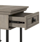 Ensemble table basse carrée et tables d'appoint 3 pièces gris bois flotté
