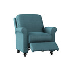 Fauteuil inclinable à dossier inclinable en lin bleu caraïbe - Siège unique