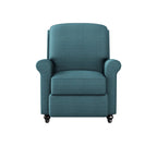 Fauteuil inclinable à dossier inclinable en lin bleu caraïbe - Siège unique