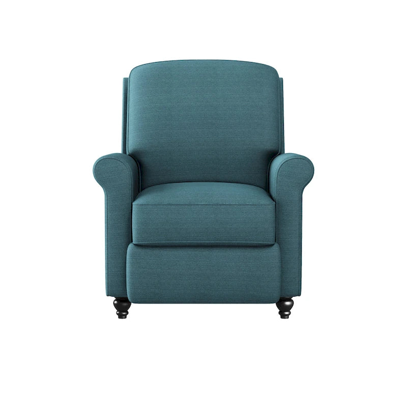 Fauteuil inclinable à dossier inclinable en lin bleu caraïbe - Siège unique
