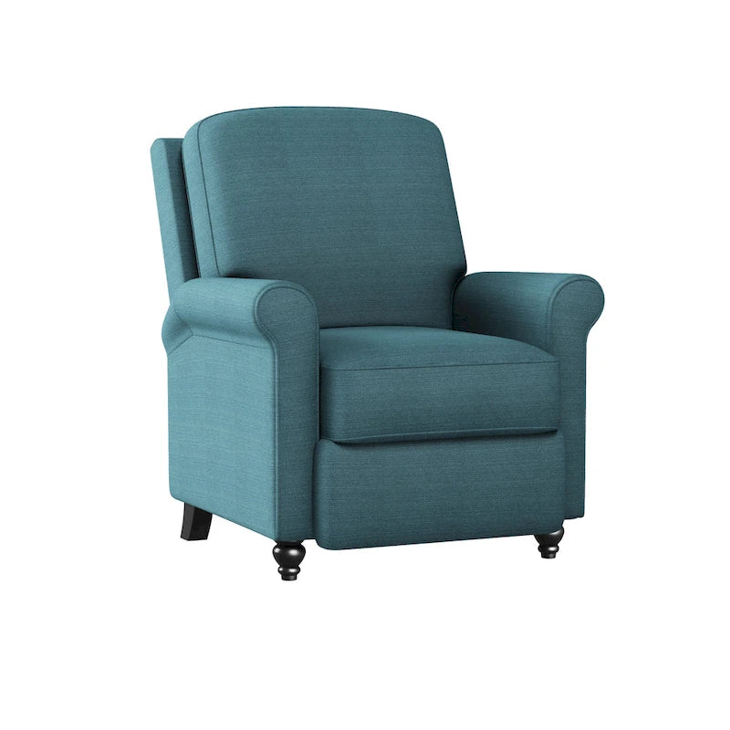 Fauteuil inclinable à dossier inclinable en lin bleu caraïbe - Siège unique