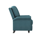 Fauteuil inclinable à dossier inclinable en lin bleu caraïbe - Siège unique