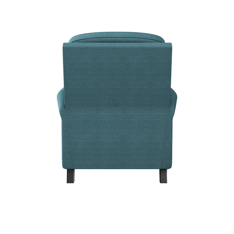 Fauteuil inclinable à dossier inclinable en lin bleu caraïbe - Siège unique