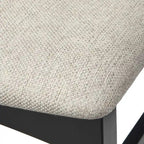 Chaise de salle à manger à dossier en cannage gris et noir, lot de 2