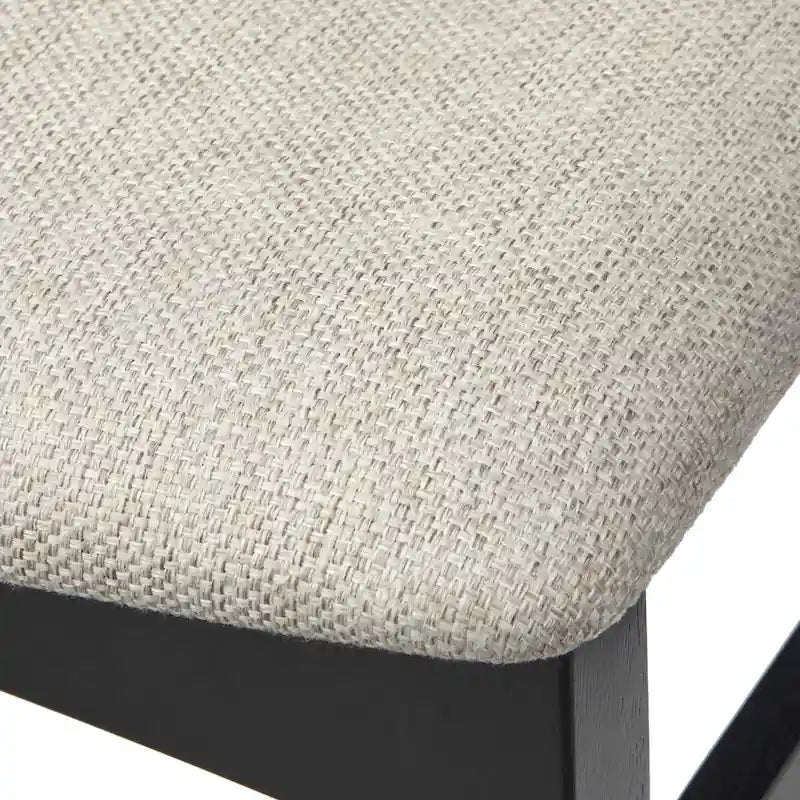 Chaise de salle à manger à dossier en cannage gris et noir, lot de 2