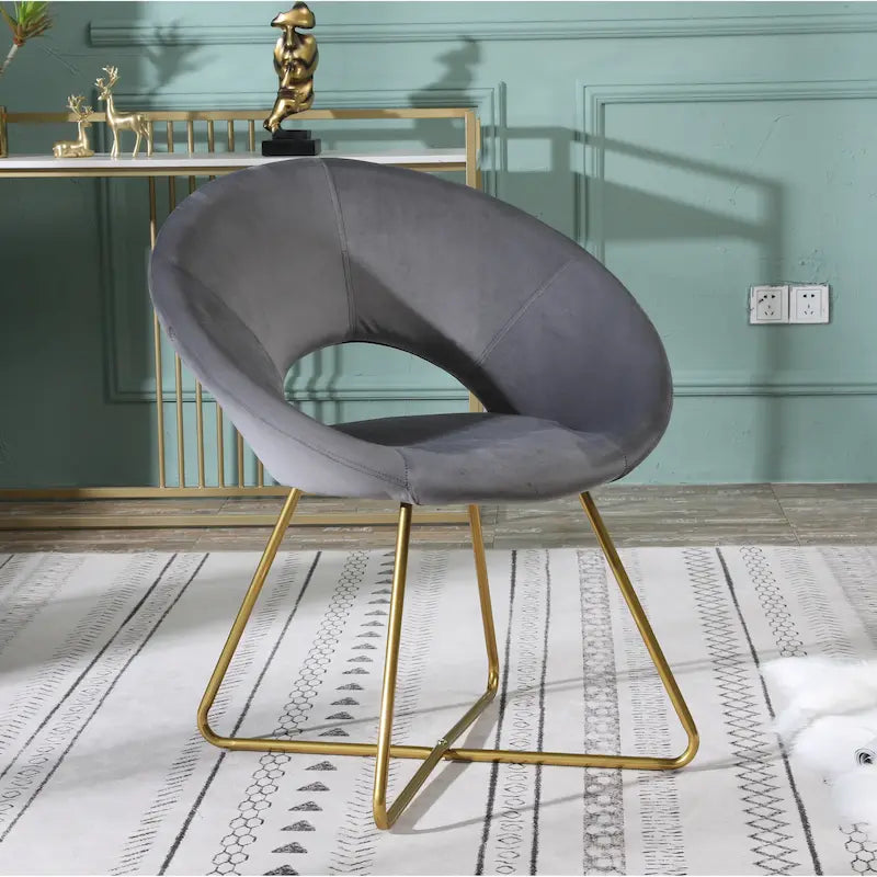 Fauteuil d'appoint en velours gris / bleu / rose / vert, 1 place
