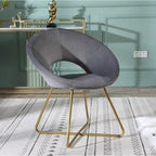 Fauteuil d'appoint en velours gris / bleu / rose / vert, 1 place