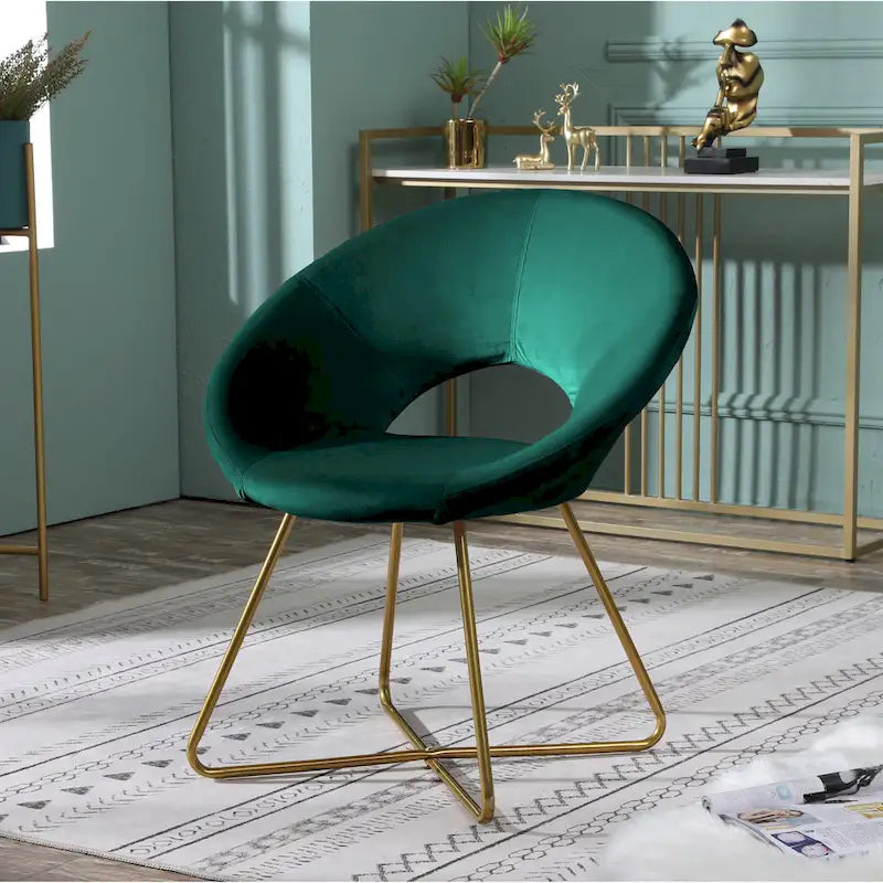 Fauteuil d'appoint en velours gris / bleu / rose / vert, 1 place