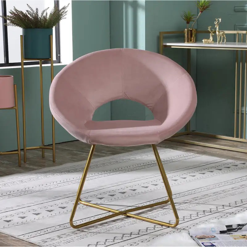 Fauteuil d'appoint en velours gris / bleu / rose / vert, 1 place