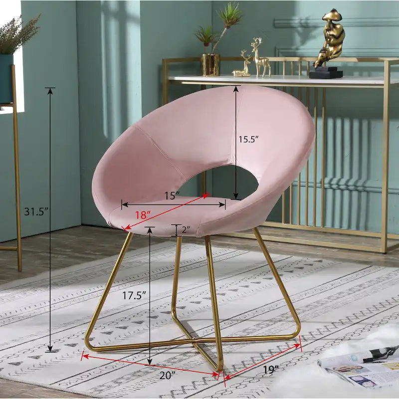 Fauteuil d'appoint en velours gris / bleu / rose / vert, 1 place