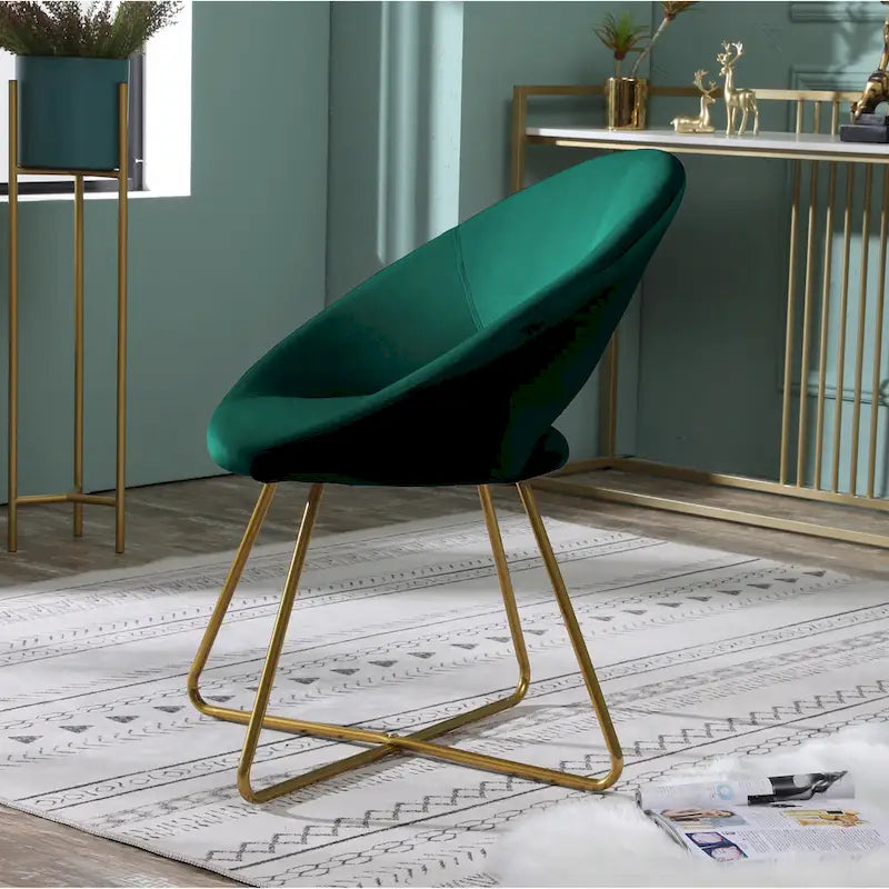 Fauteuil d'appoint en velours gris / bleu / rose / vert, 1 place