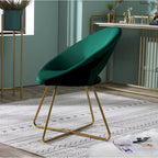 Fauteuil d'appoint en velours gris / bleu / rose / vert, 1 place