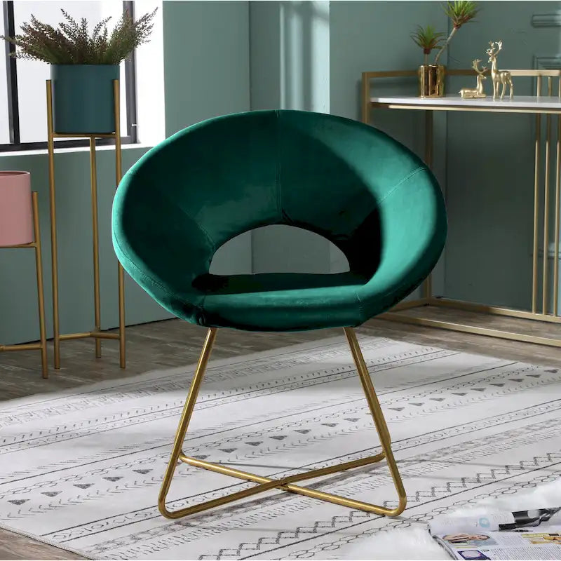 Fauteuil d'appoint en velours gris / bleu / rose / vert, 1 place