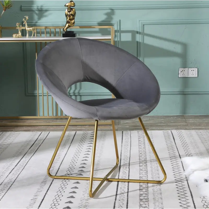 Fauteuil d'appoint en velours gris / bleu / rose / vert, 1 place