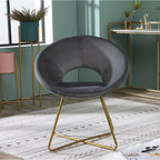Fauteuil d'appoint en velours gris / bleu / rose / vert, 1 place