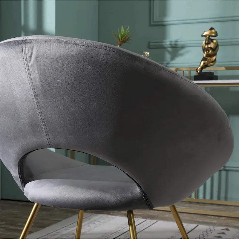 Fauteuil d'appoint en velours gris / bleu / rose / vert, 1 place