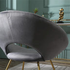 Fauteuil d'appoint en velours gris / bleu / rose / vert, 1 place