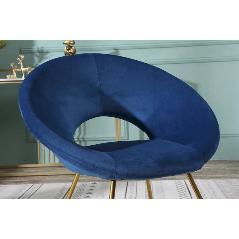 Fauteuil d'appoint en velours gris / bleu / rose / vert, 1 place