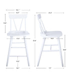 Tabouret de comptoir Windsor blanc/noir, lot de 2 ou 4