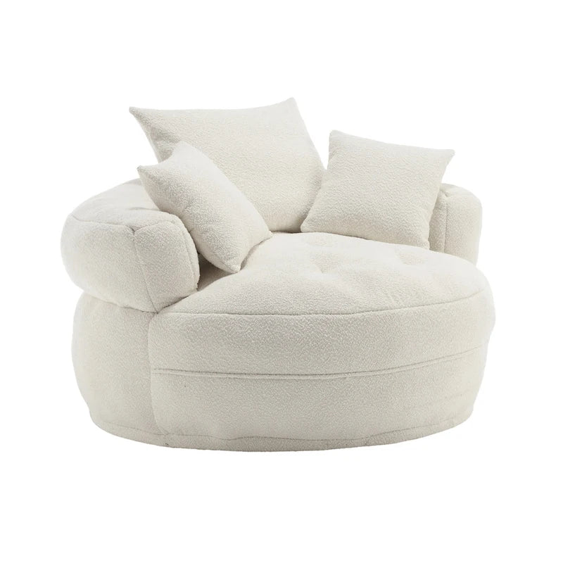 Fauteuil paresseux rond – Blanc/Bleu/Gris/Jaune/Orange/Rouge rosé/Bleu marine/Vert, Siège simple et double