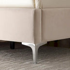 Cadre de lit plateforme capitonné en velours noir/bleu/gris/beige — California King