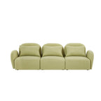 Canapé 3 places en tissu nounours blanc