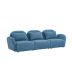 Canapé 3 places en tissu nounours blanc