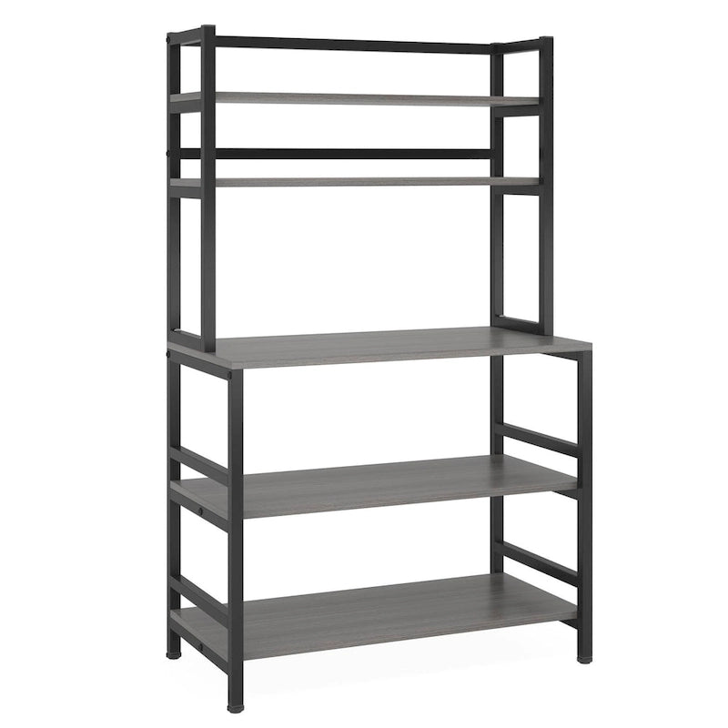 Étagère de Boulanger à 5 Niveaux avec Hutte, Multicolore / Noir / Blanc, 1 Unité