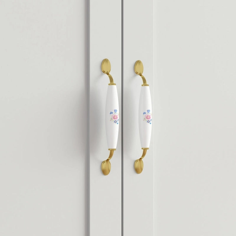 Armoire-penderie blanche 2 portes avec tringle et étagères