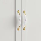 Armoire-penderie blanche 2 portes avec tringle et étagères