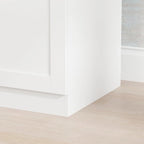 Armoire-penderie blanche 2 portes avec tringle et étagères