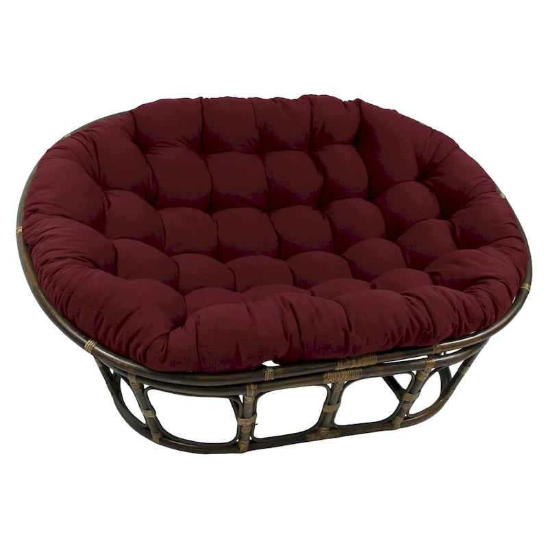 Coussin de Papasan double en sergé uni, 2 places — Plusieurs coloris