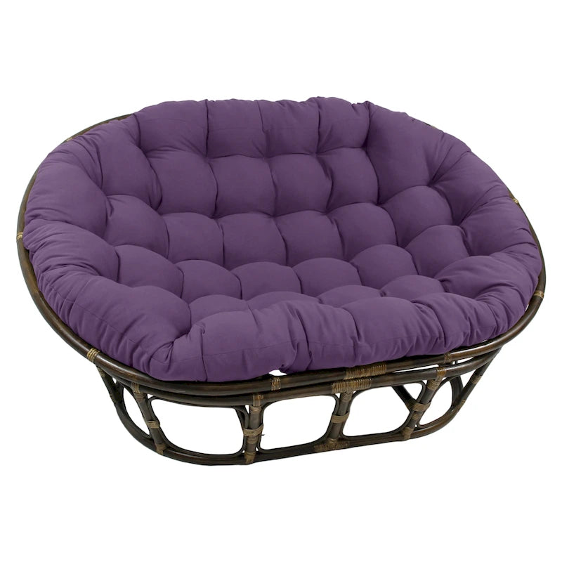 Coussin de Papasan double en sergé uni, 2 places — Plusieurs coloris