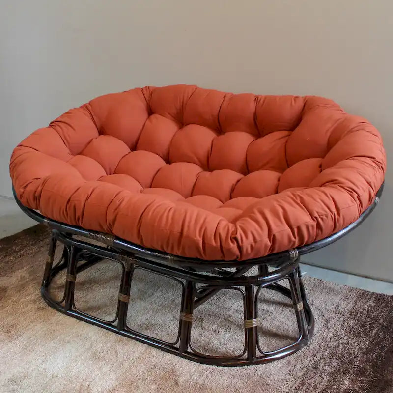 Coussin de Papasan double en sergé uni, 2 places — Plusieurs coloris